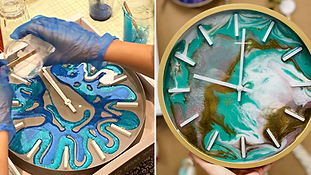 TEACHER: GAJA | SPRINGFIELD - The Coffee Club Orion - Learn to Pour a epoxy resin clock