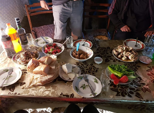 Feast in Armenia sheep camp
