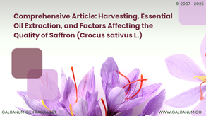 Umfassender Artikel: Ernte, ätherische Ölgewinnung und Faktoren, die die Qualität von Safran (Crocus sativus L.) beeinflussen