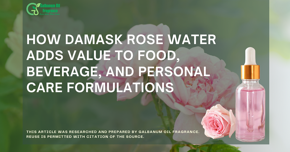 Botella con gotero y agua de rosas sobre fondo de rosas rosadas. Texto: "Cómo el agua de rosa de Damasco añade valor...".