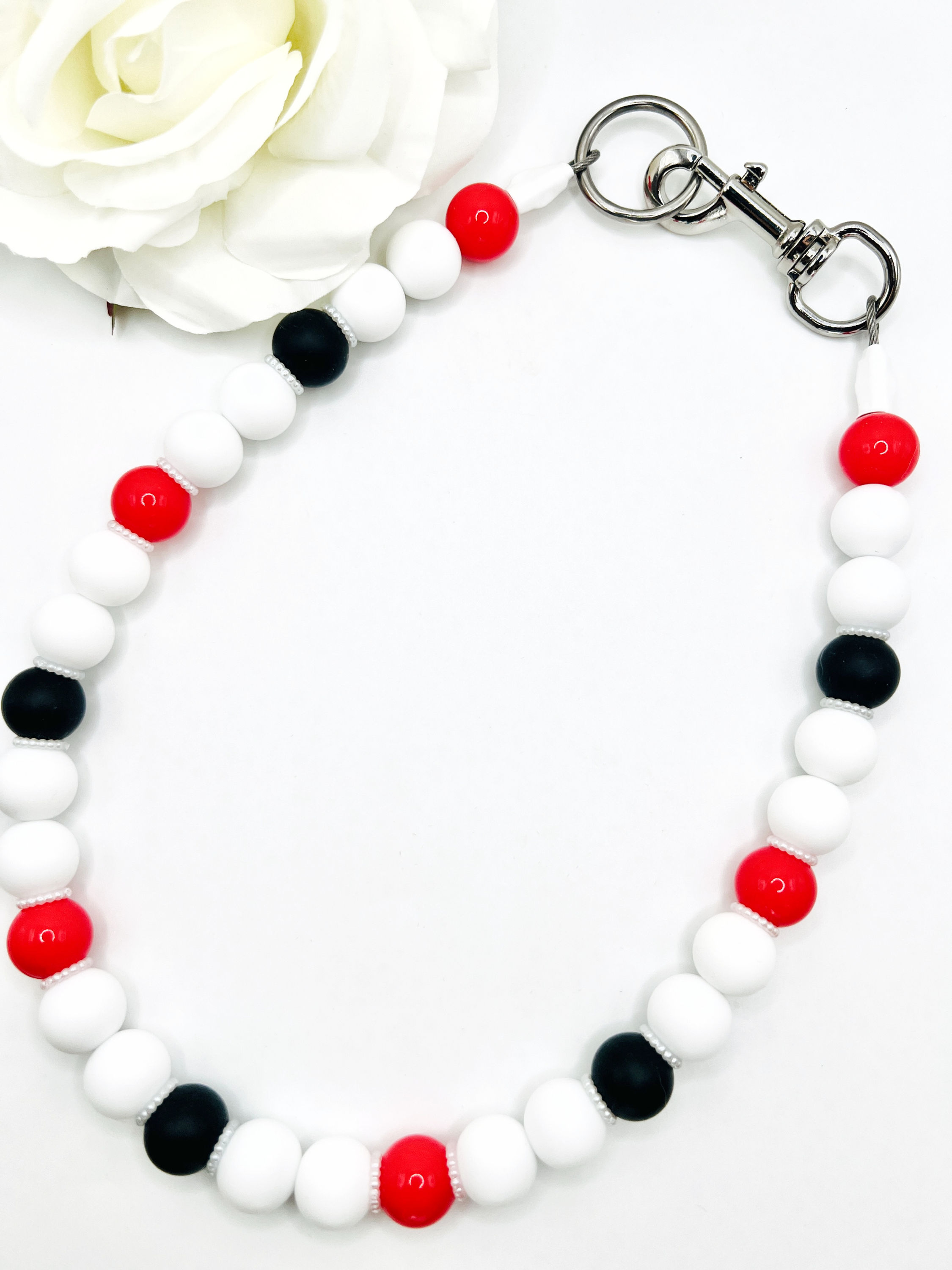 1940s Cherry Beaded Dog Collar