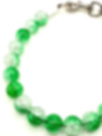 Emerald Fizz beaded dog collar close up