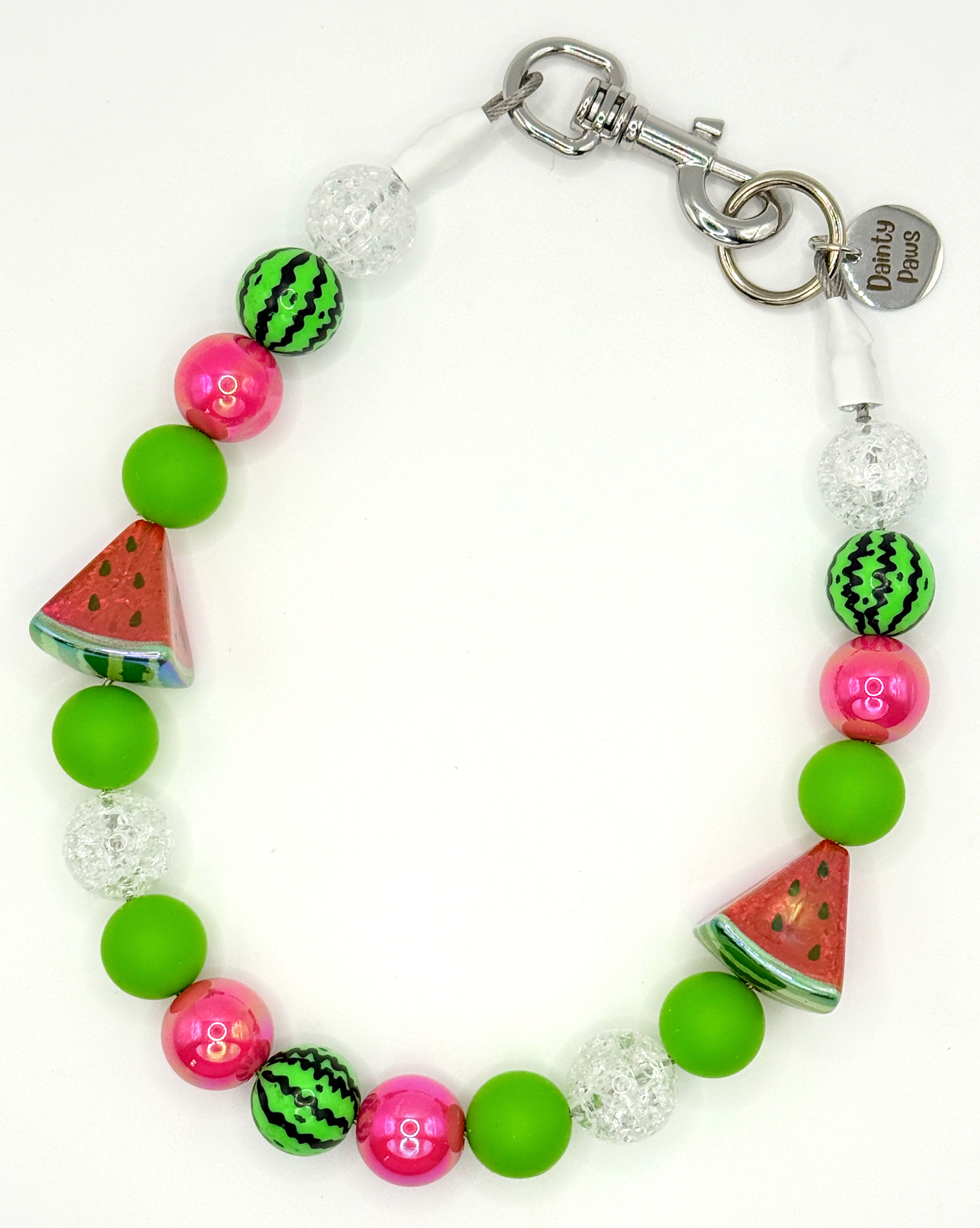 Watermelon Splash beaded collar
