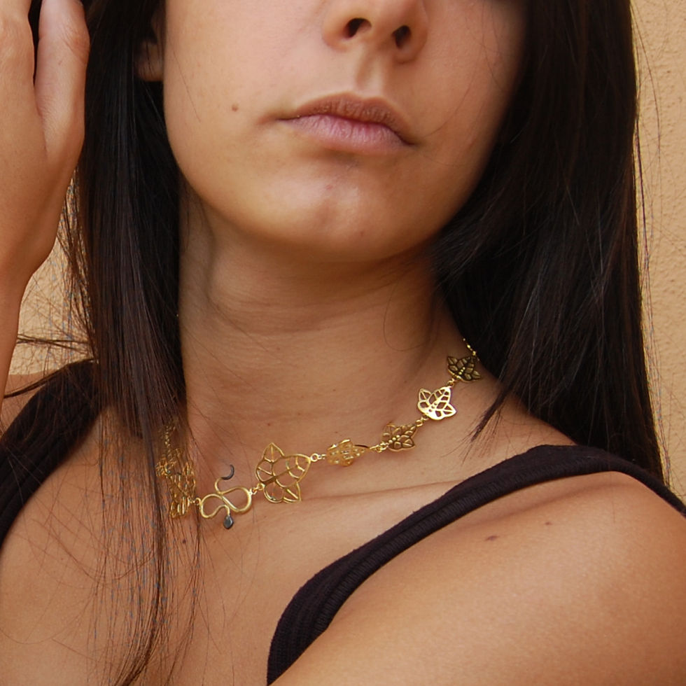 Miniatura: Collana Eva con edera e serpente