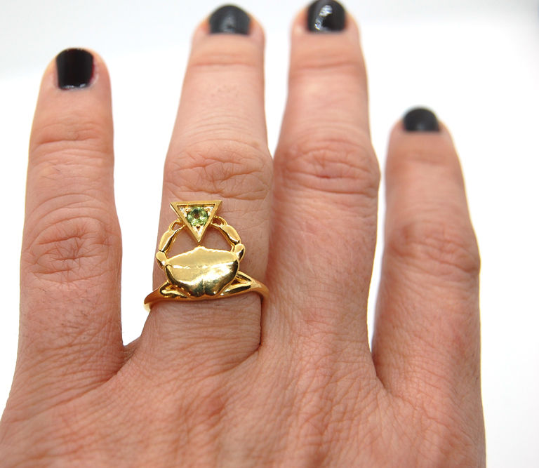 Miniatura: Anello khepri granchio giallo