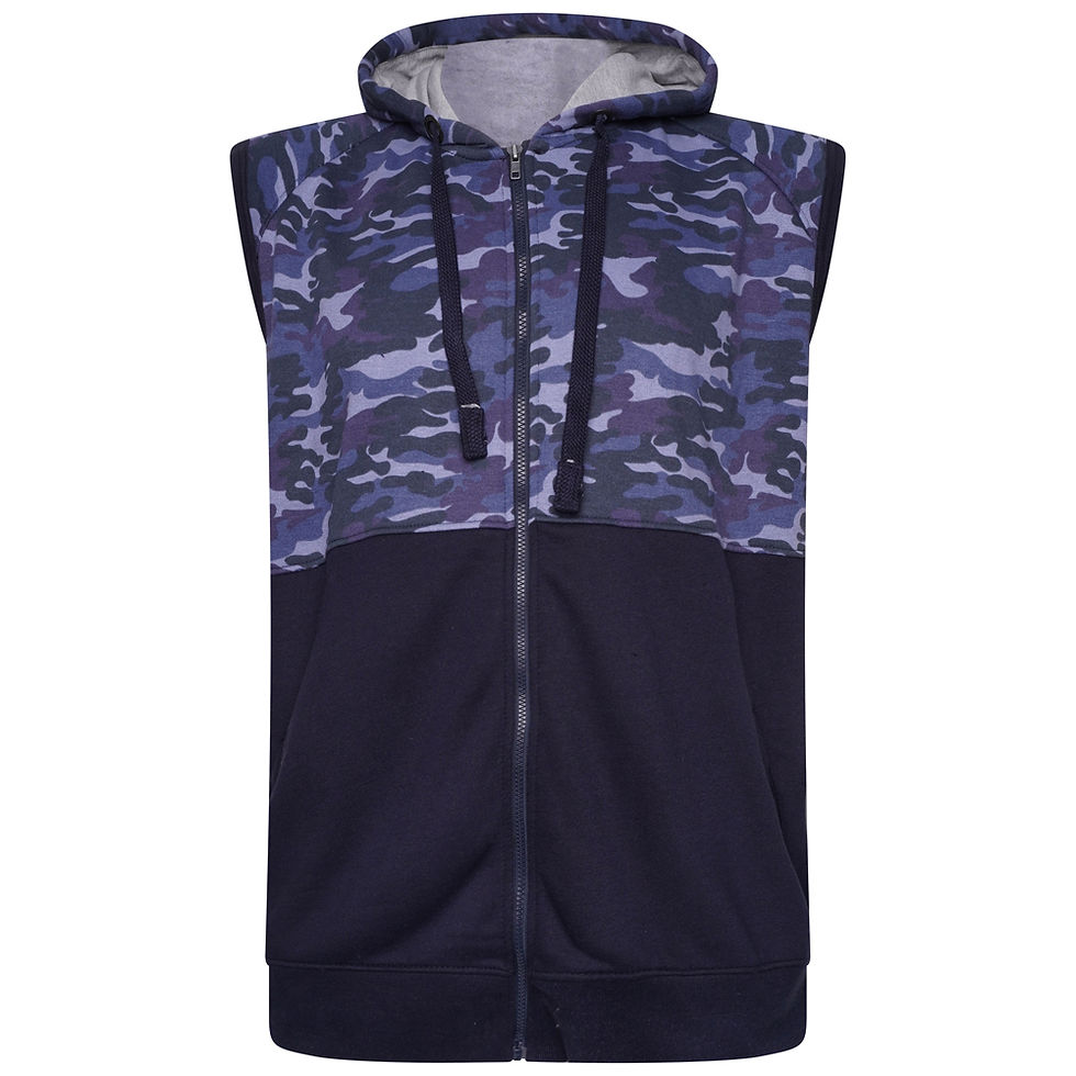 Thumbnail: Kam Camo Panelled Gilet