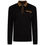 Thumbnail: Kam Jersey Polo with Jacquard Pattern on Collar/Cuffs