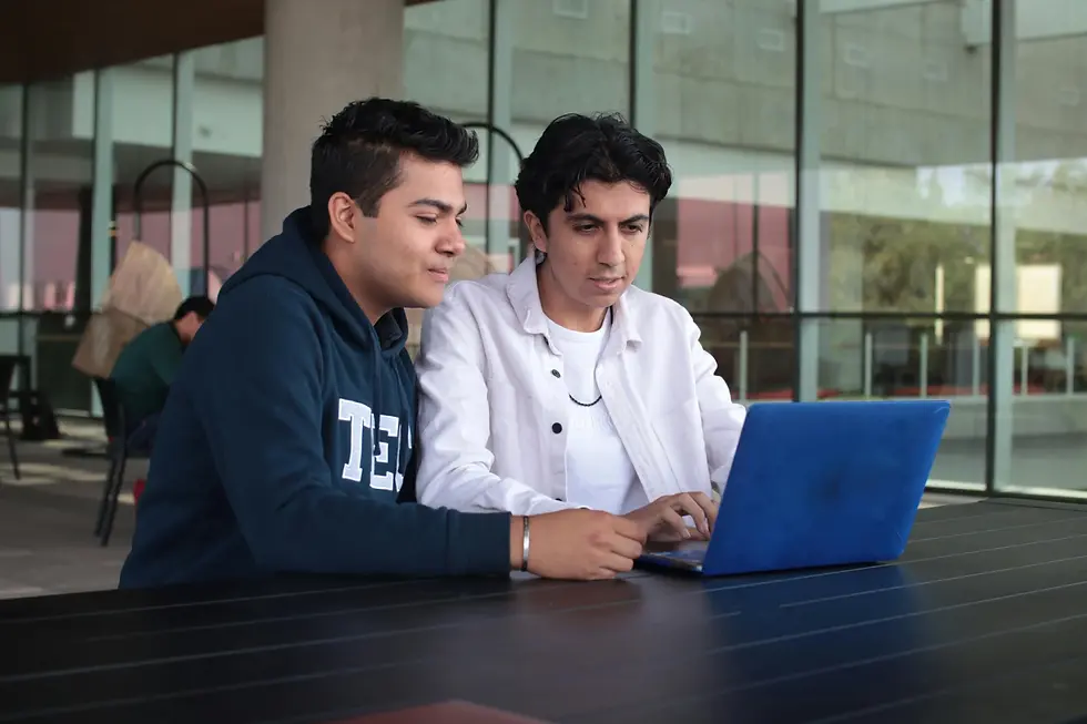 A couple on a laptop