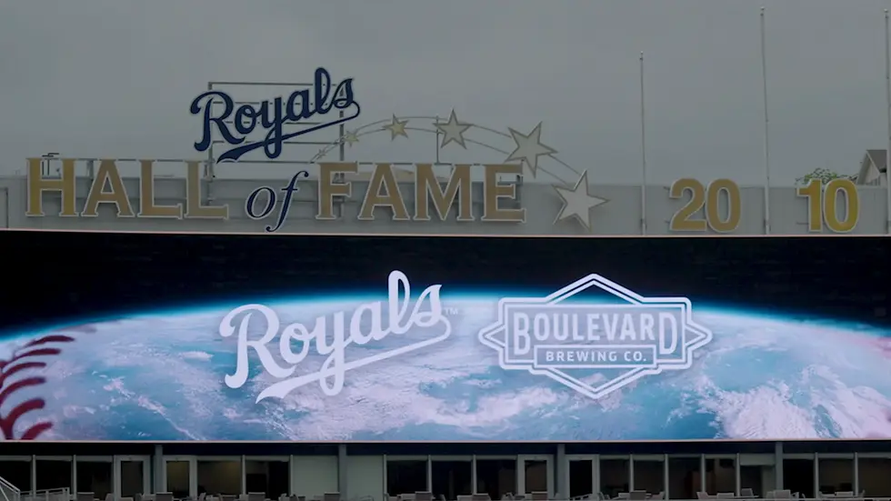 Boulevard Brewing Co. signage at the Kansas City Royals stadium
