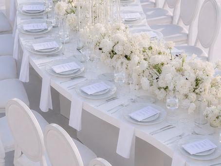 Sara & Zayd's All-White Beach Wedding in Abu Dhabi for 100 Guests