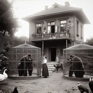The Gorillas in Ortaköy, 1940s, Vafiadis Family,