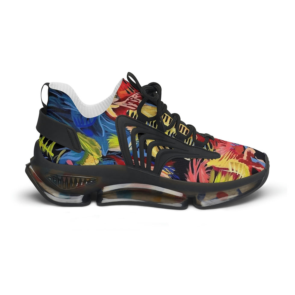 Thumbnail: Women's Mesh Sneakers - Original floral artwork