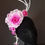Thumbnail: Graduated pink 100% silk rose fascinator spring carnival millinery australia