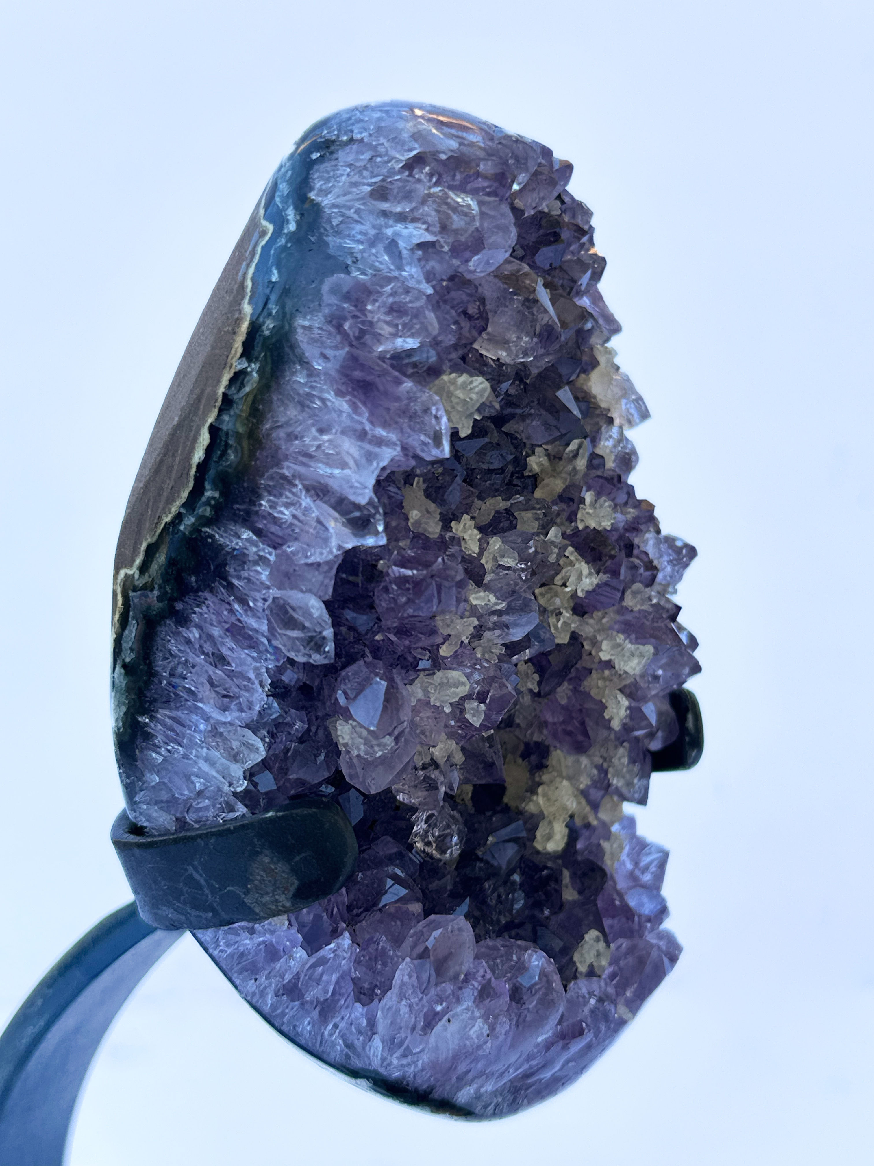 Amethyst Specimen with Calcite from Uruguay