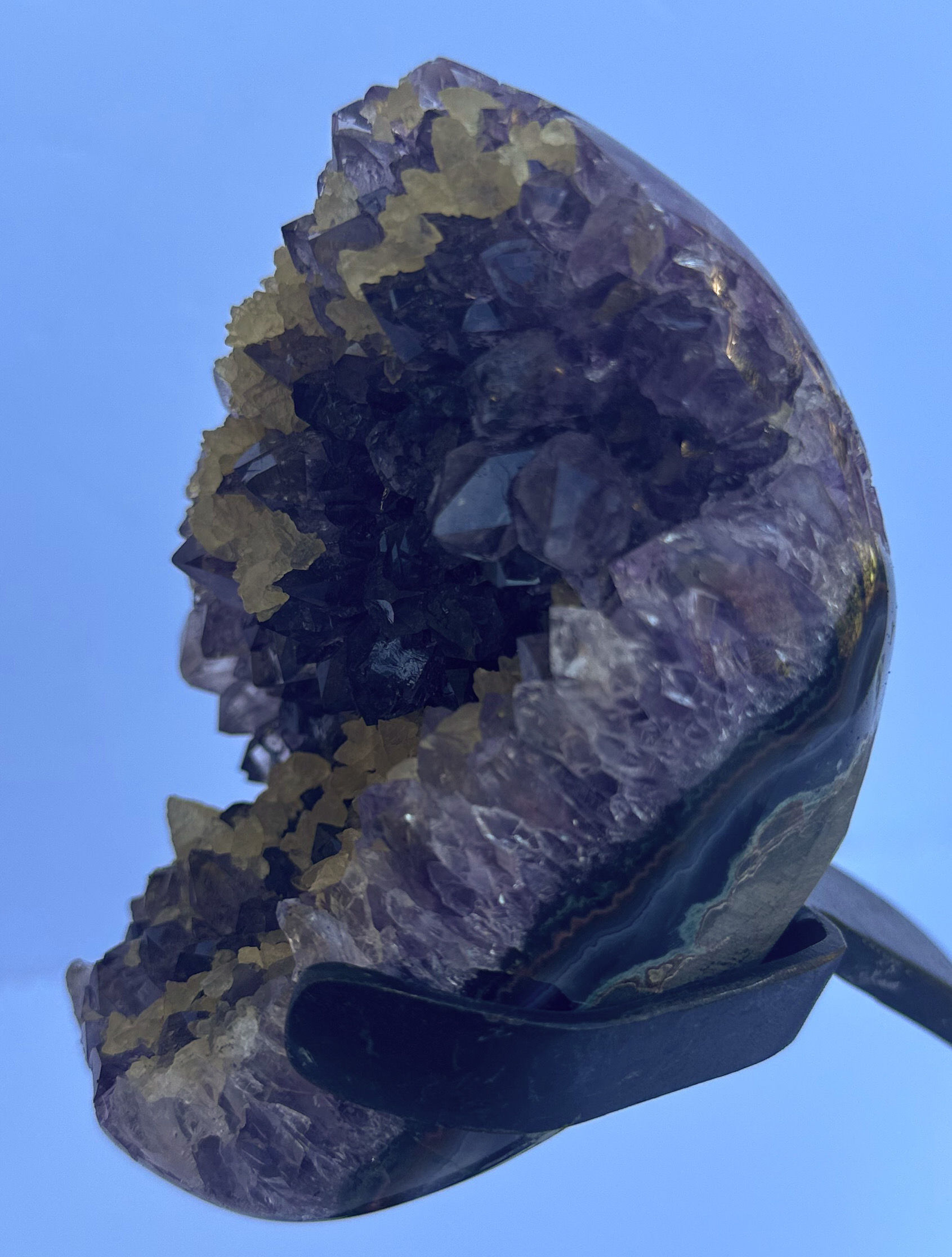 Purple Amethyst with Calcite