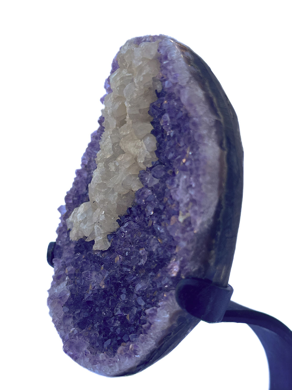 Thumbnail: Amethyst Specimen with calcite from Uruguay