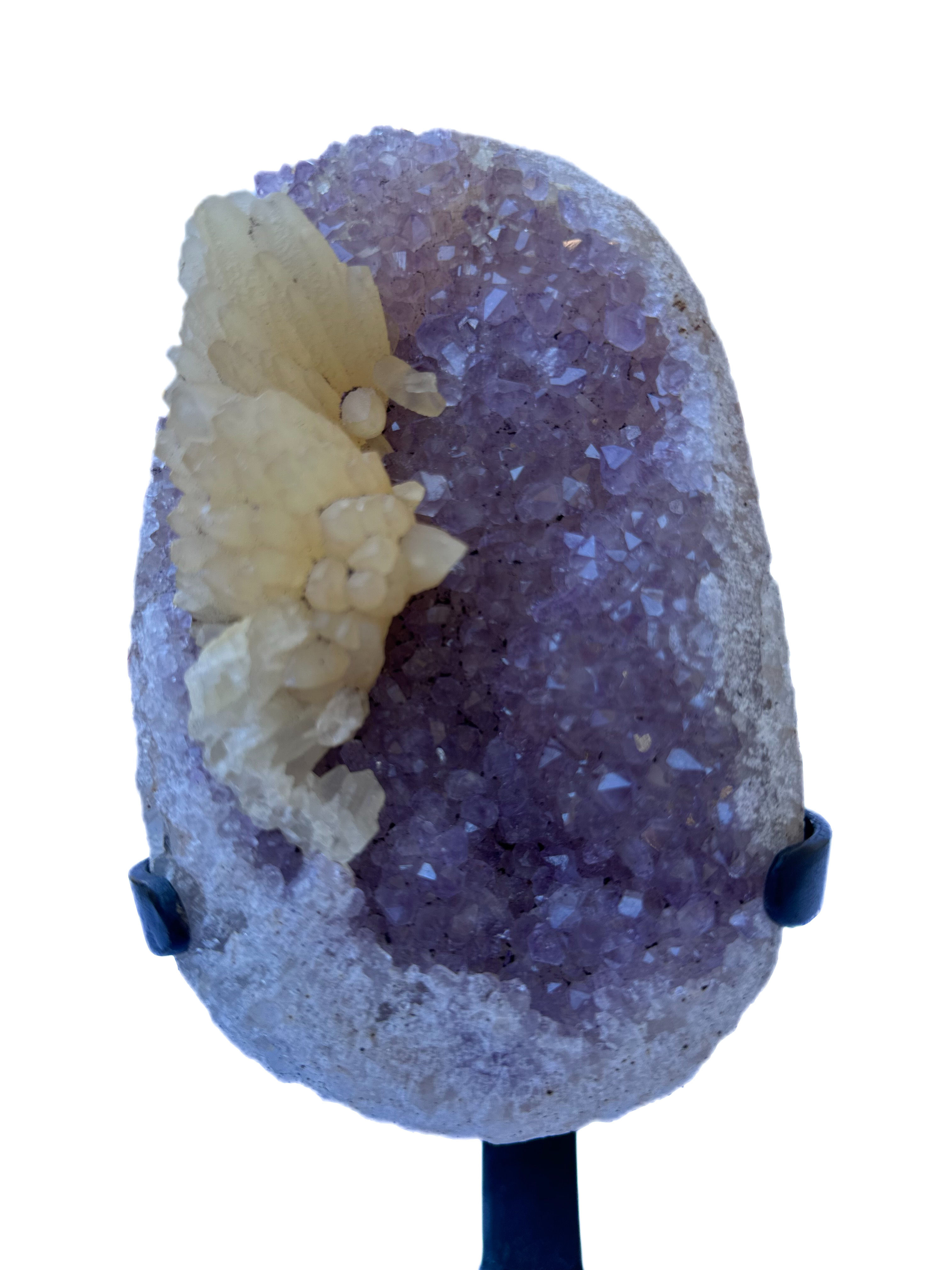 Amethyst Specimen with Calcite