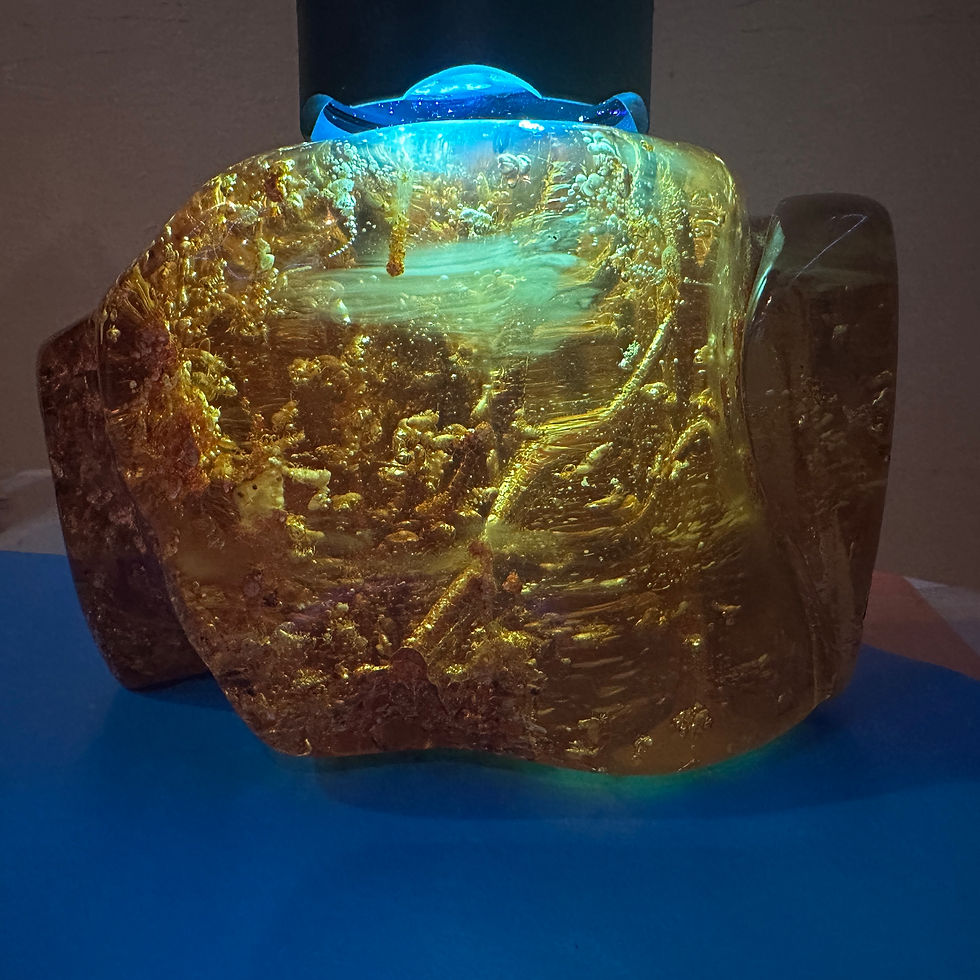 Thumbnail: Colombian Amber with Fossilized Roots and Insects