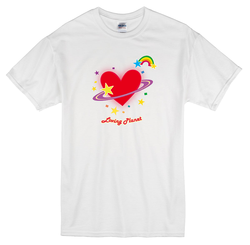愛的星球圖案設計—白色T-shirt