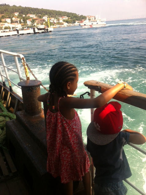 Sur le bateau direction les îles au Prince