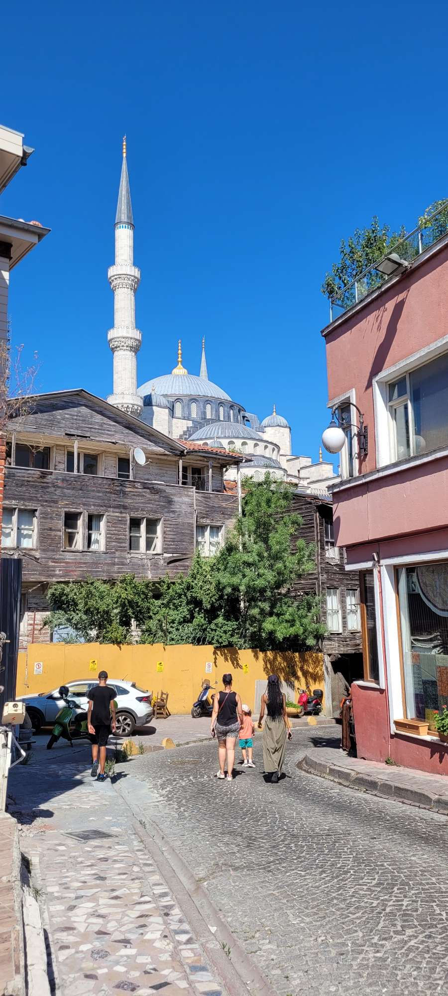 Sur la route du kebab, avec la mosquée bleue en fond