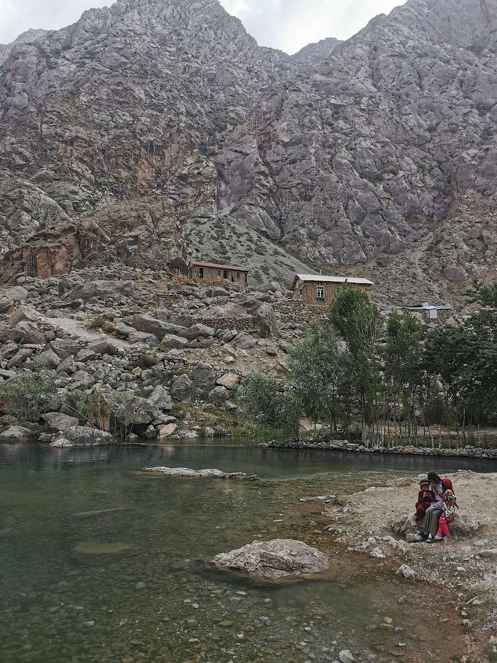 Avec les enfants au bord du 5ème lac, Khurdak