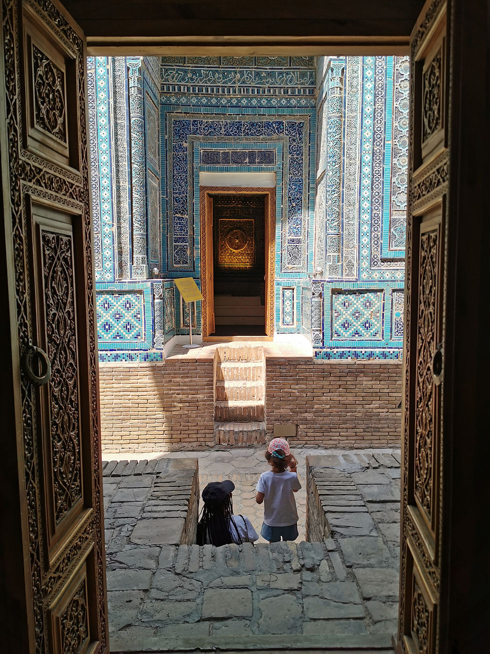 Shah-i-Zinda et mes 2 filles