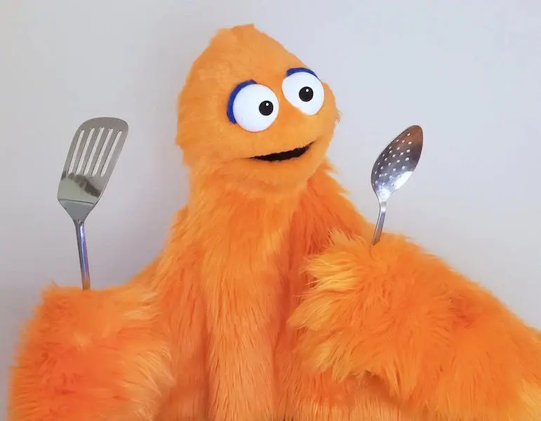Thumbnail: Live-Hands Practice/Training Puppet - ORANGE