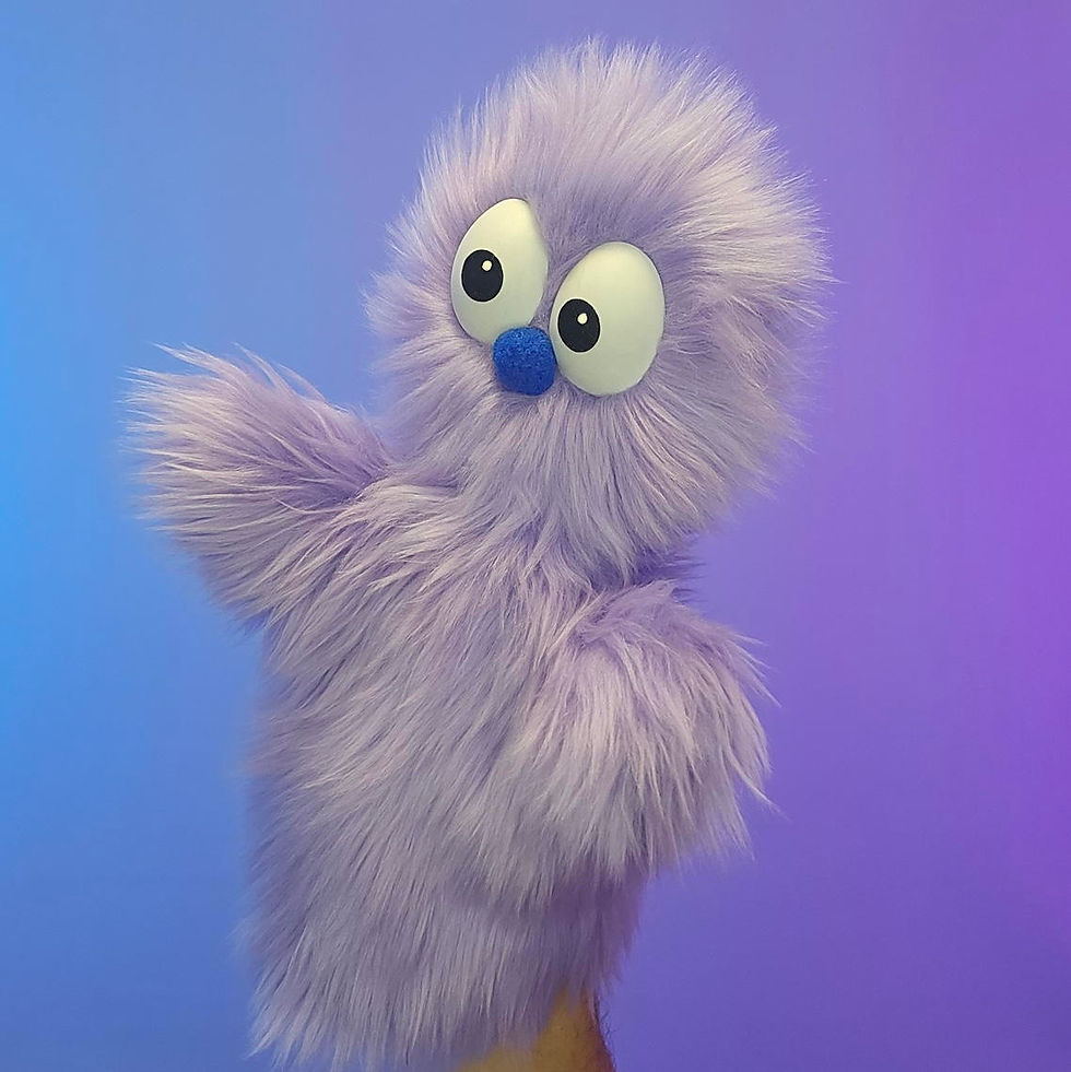 Thumbnail: SHAGGY Hand-Puppet - Light Purple!
