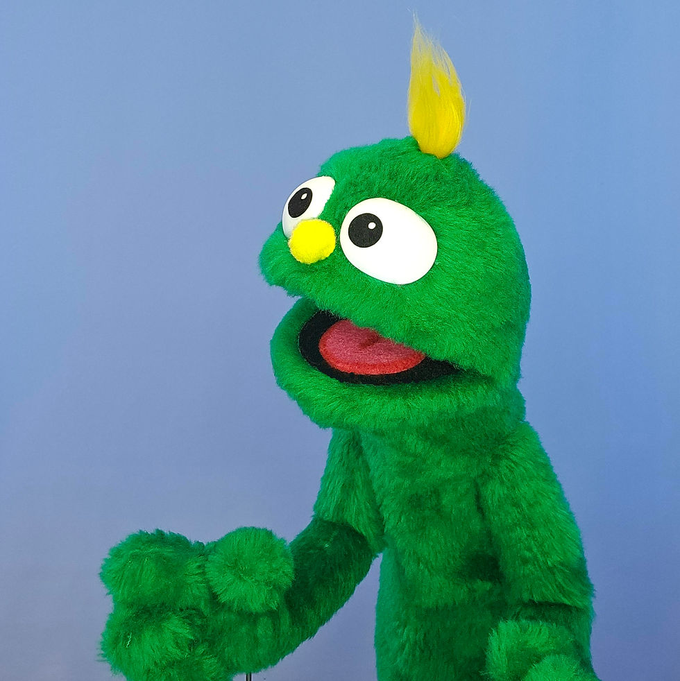 Thumbnail: Rod-Arm Practice Puppet  Mark 2 - Green!