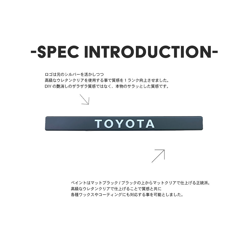 サムネイル： クラフトマンオリジナル リアガーニッシュ ランドクルーザー 250専用 /  Matte Black X Silver