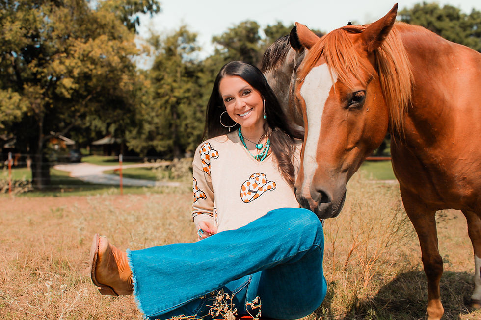 Thumbnail: Turquoise Haven Cheetah Cowboy Hat Sweater