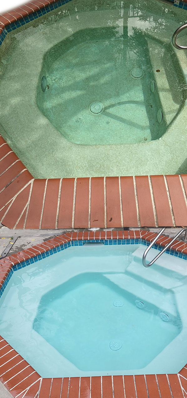 Replastered Spa, Before & After