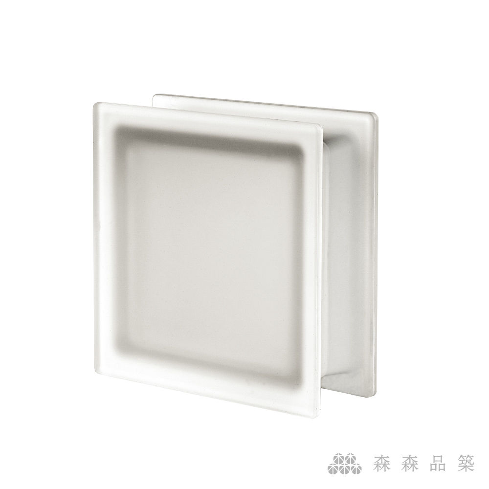 Q33 T SAT 雙面霧空心玻璃磚 33 X 33 X 12 cm，空心玻璃磚隔間，強化採光與裝飾效果