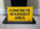 Concrete washout area sign far