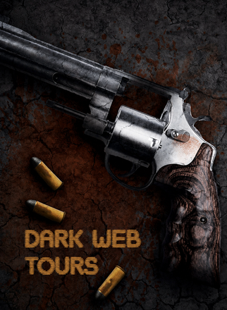 Dark Web Tours revolver and bullets artwork.