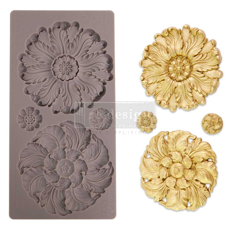Décor Mould Kacha - Engraved Medallions - 5"x10" Copyright #VAu001490698