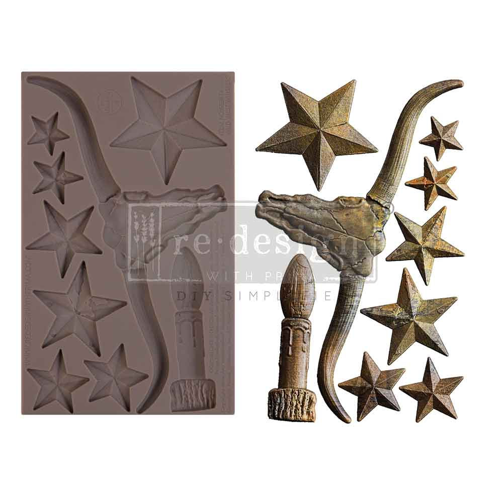 Decor Moulds® - Wild West Whispers - 1 pc, 5"x8"x8mm