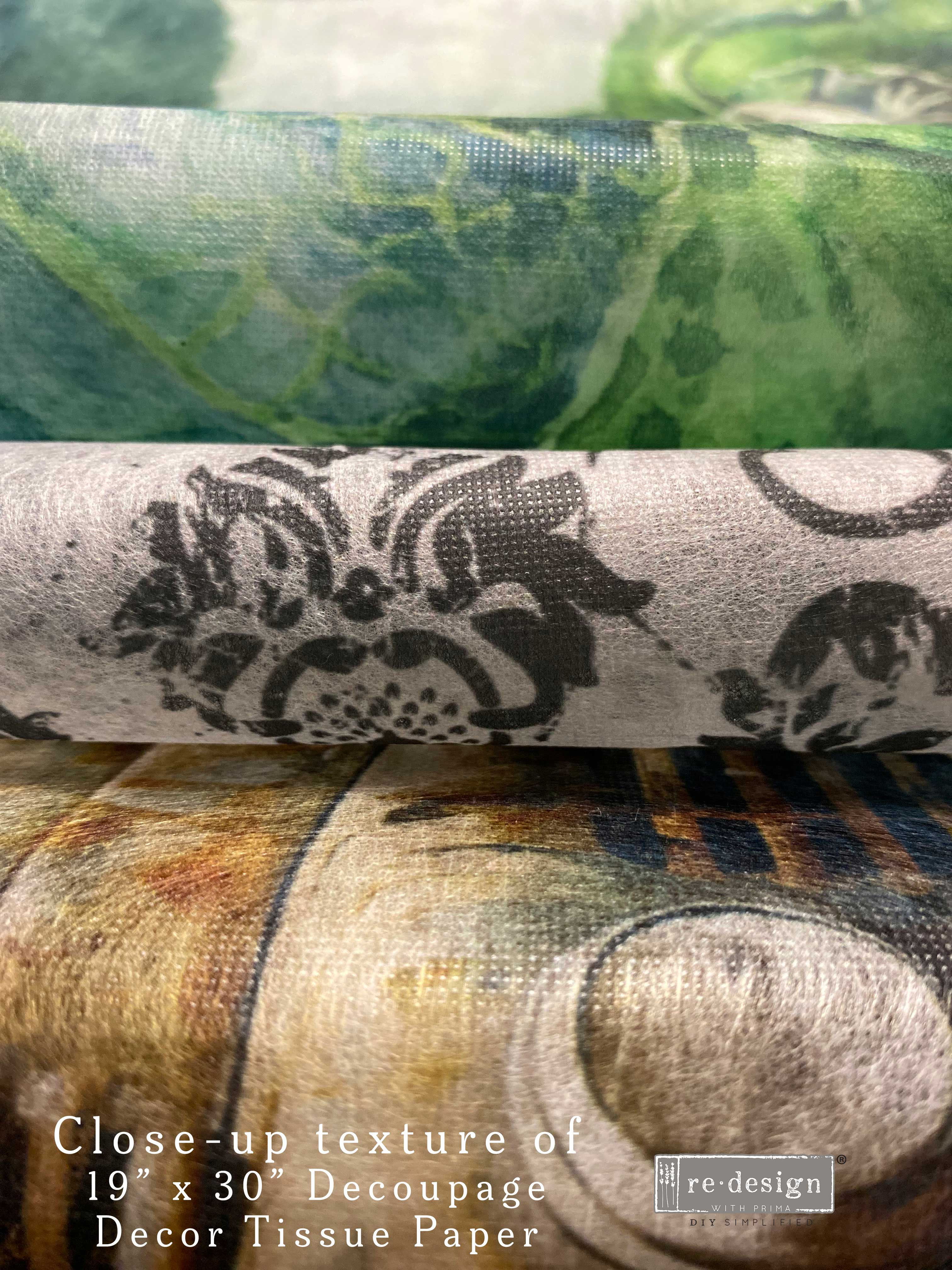 Decoupage Decor Tissue Paper - Radiant Eucalyptus - 1 sheet, 19"x30"