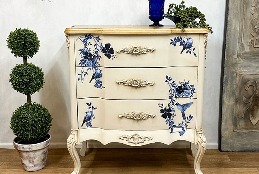 Thumbnail: Decor Transfers® 24x35 - Pretty In Blue - total sheet size 24"x35", cut into 2 s