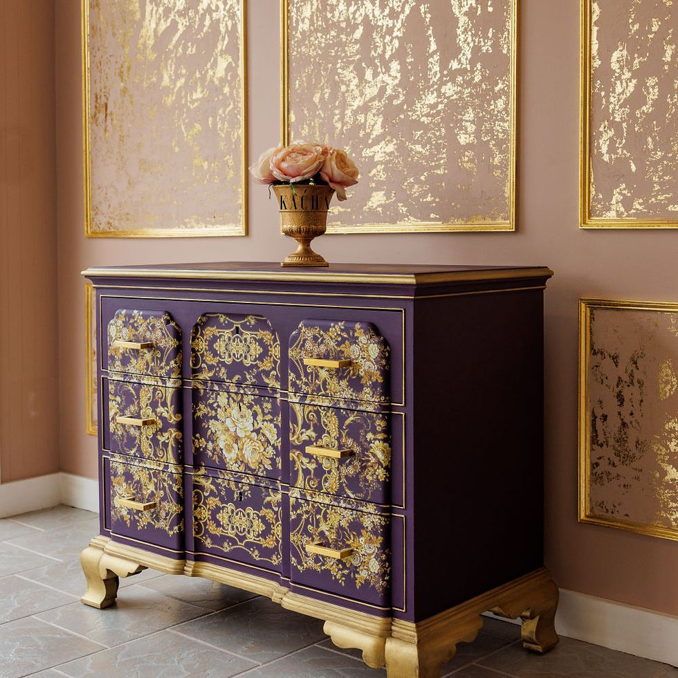 Thumbnail: Decor Transfers® Kacha - Orleans - total sheet size 24"x35", cut into 3 sheets