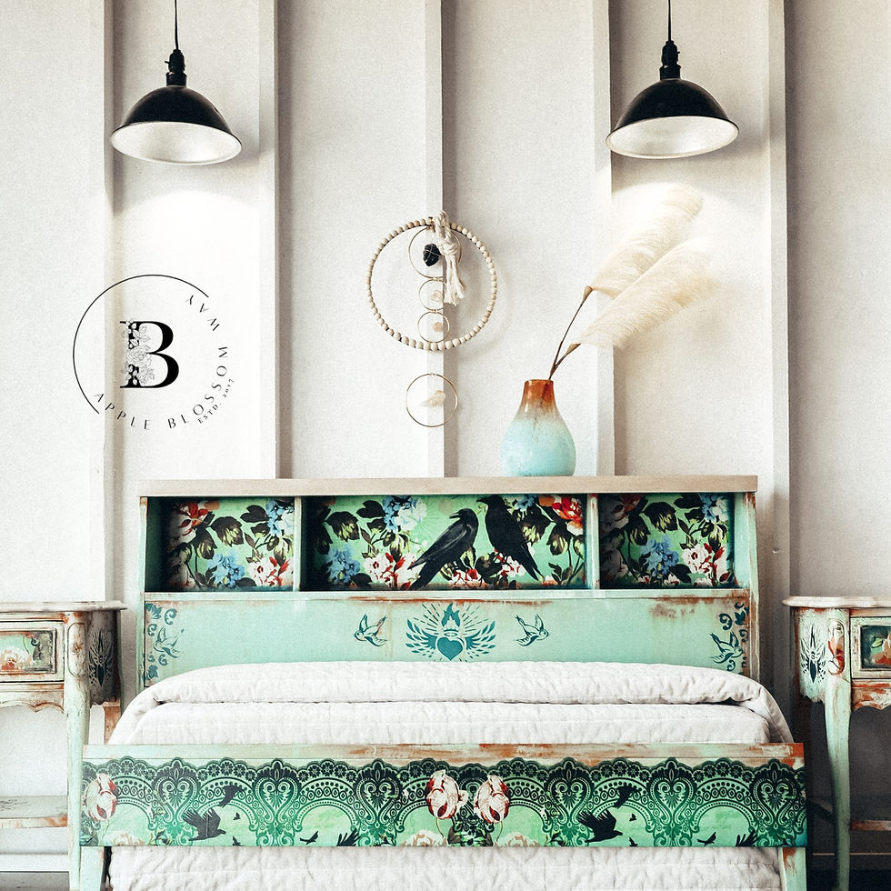 Thumbnail: Decoupage Decor Tissue Paper - Cece Retro Garden - 1 sheet, 19.5" x 30"