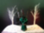 Thumbnail: Midnight Oasis, Black Roses, Teal Poppies, with Dark Burgundy Eucalyptus