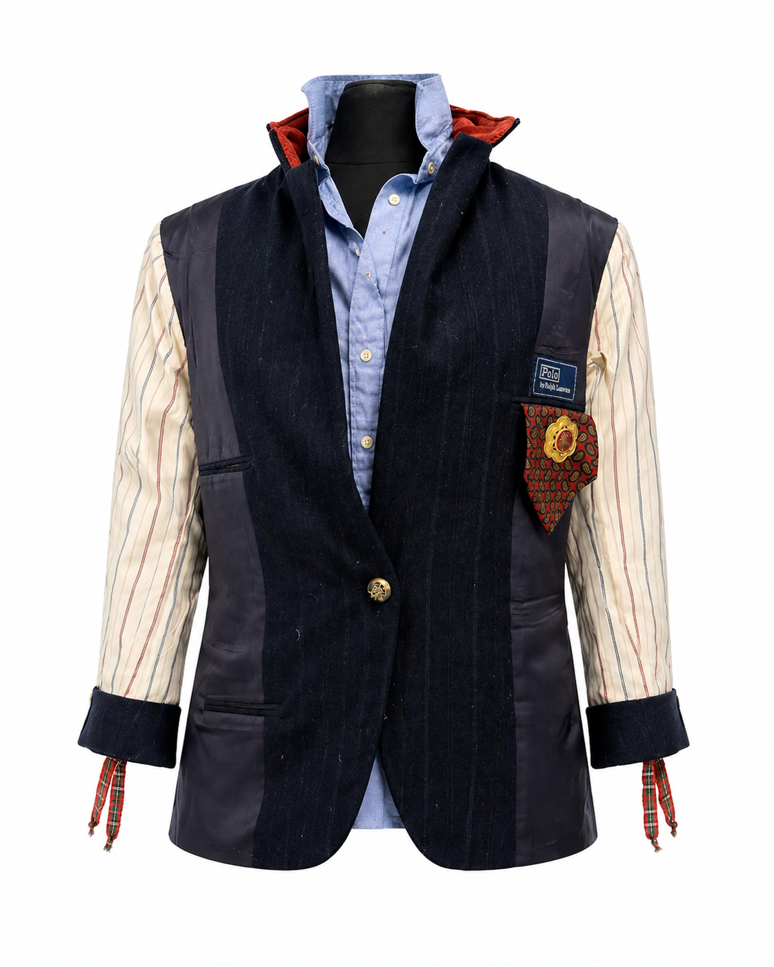 Reversed Wool Stripe Blazer