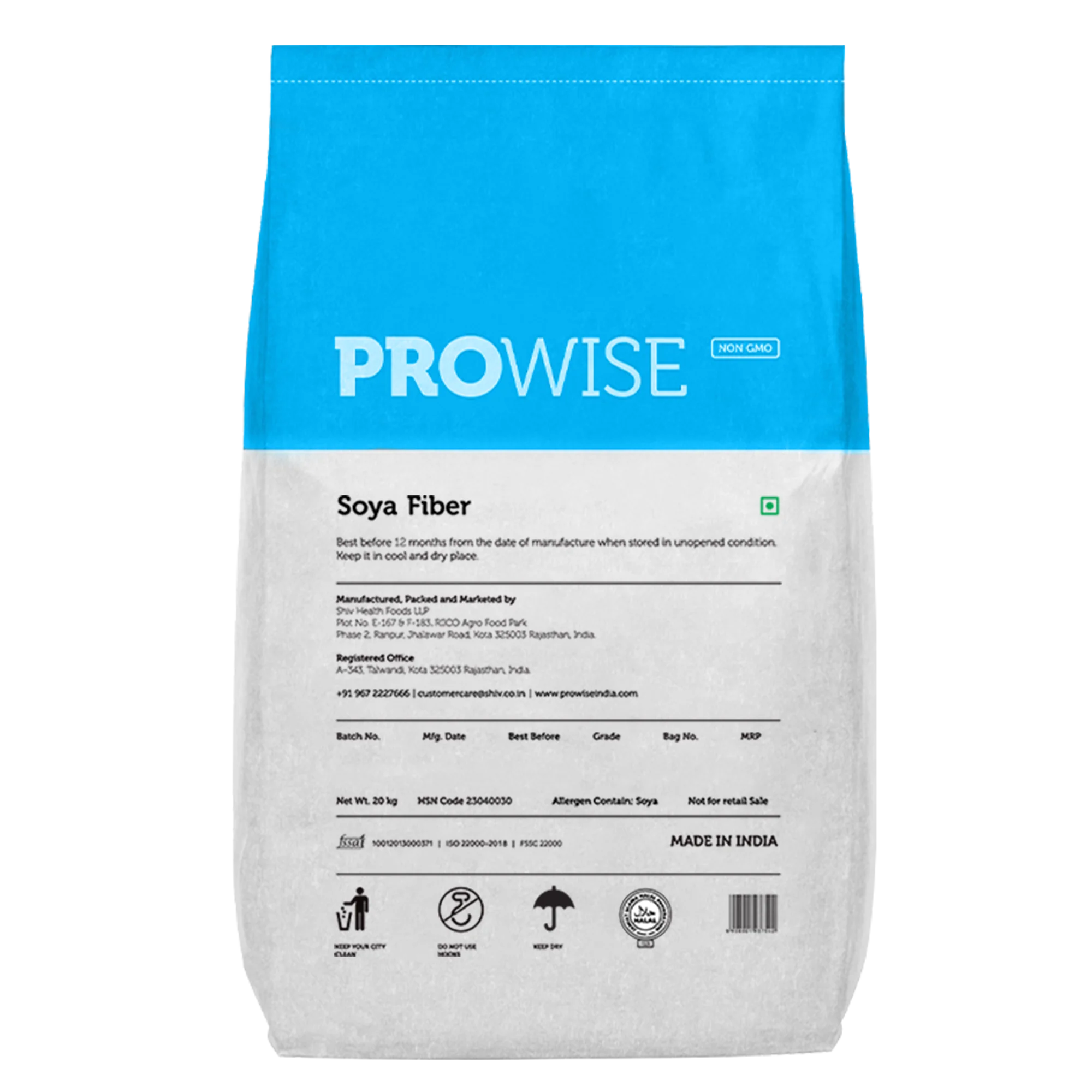 Prowise Soya Dietary Fiber pack of 20 kg.webp