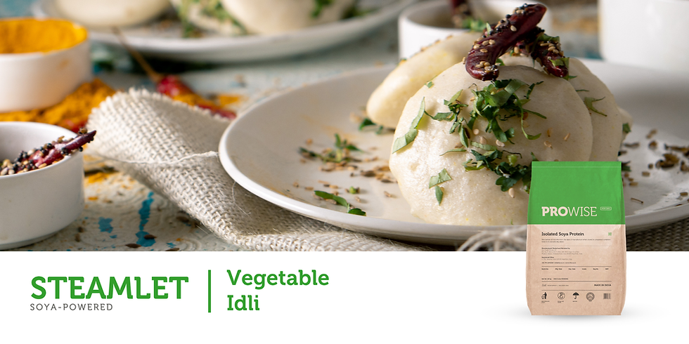 Vegetable Idli made with Isolated Soya Protein