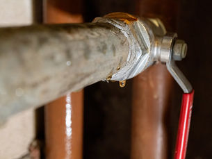 Leak in pipe in attic