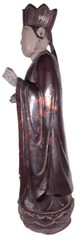 Miniatura: Scultura Lignea "Buddha" – Misure: 25×25×89