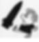 Cartoon woman with curly hair kicks a large black missile. Black and white sketch, humorous and defiant mood.