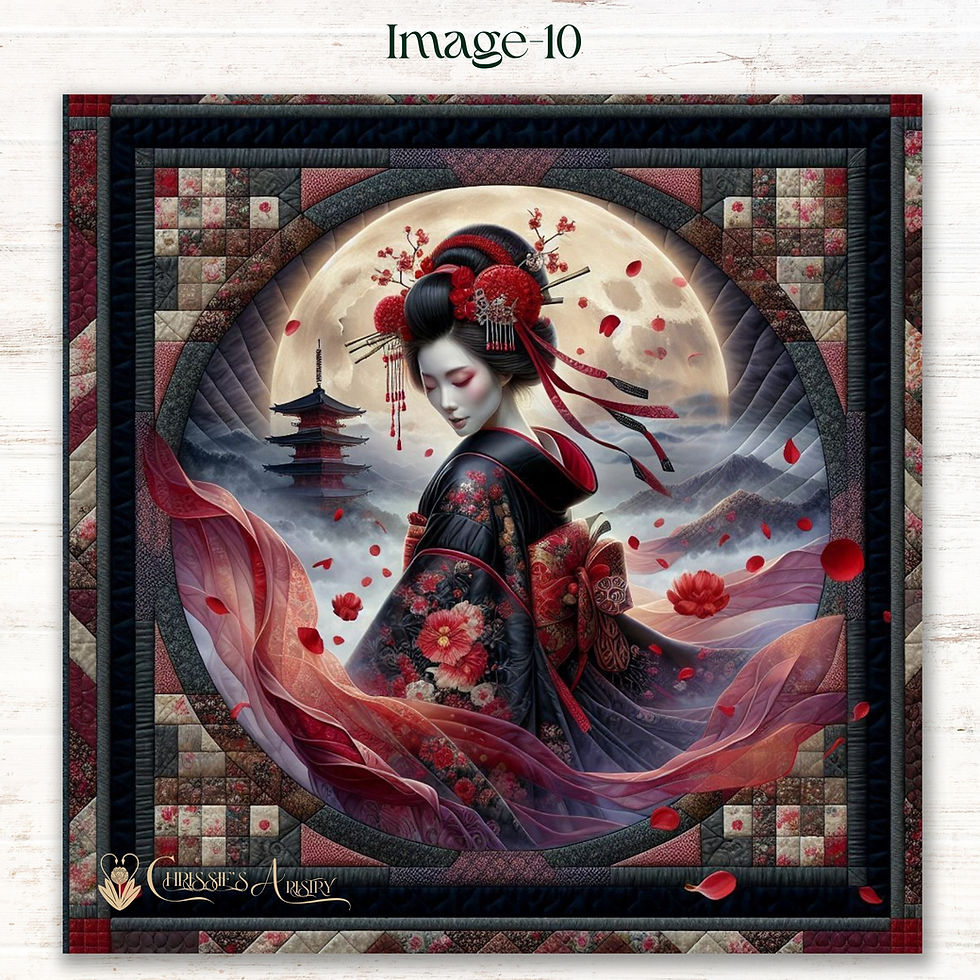 Thumbnail: Geisha of Twilight Fabric Panels